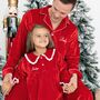 Personalised Dad And Child Christmas Velvet Pyjamas, thumbnail 2 of 8
