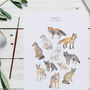 Foxes Watercolour Print, thumbnail 2 of 5
