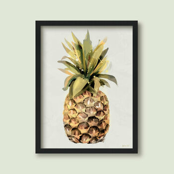 Modern Pineapple Art Print, 3 of 4