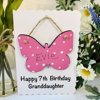 Personalised Granddaughter Sister Niece Butterfly Card, 12 of 12