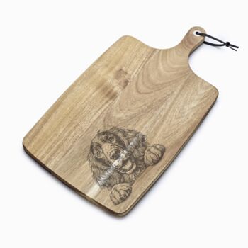 Personalised Irish Red And White Setter Engraved Acacia Serving Board, 3 of 7