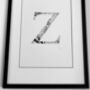 'Letter Z' Linear Illustration Print, thumbnail 5 of 7