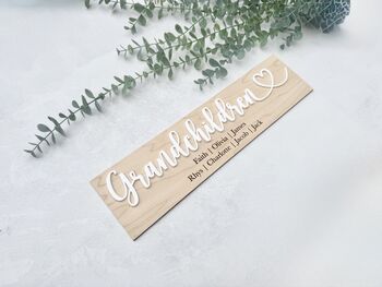 Personalised Grandchildren Wooden Sign, 2 of 6