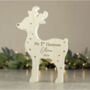 Personalised 1st Christmas Wooden Reindeer Decoration, thumbnail 1 of 6