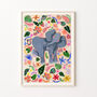 Safari Elephant Nursery Art Print, thumbnail 2 of 11