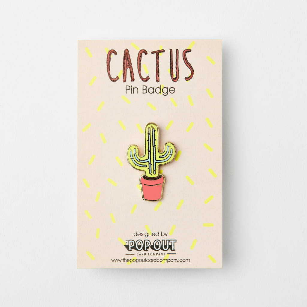 Cactus Enamel Pin Badge, 1 of 4