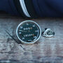 Personalised Black Car Speedometer Lapel Pin Badge, thumbnail 2 of 4