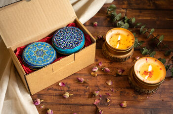 Set Of Two Scented Candle | Candle Gift Box, 2 of 9