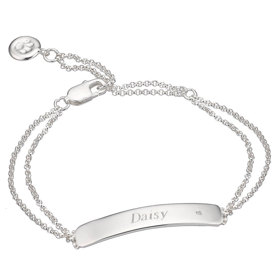 personalised childs my first diamond bracelet by molly brown london ...