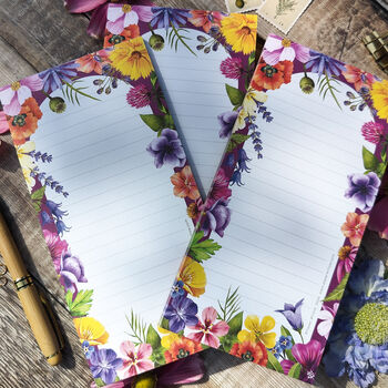 Colourful Flowers Long Notepad, 3 of 3