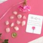 Love Gift Box With Seeds, Rose Quartz, Coaster And Inspirational Postcard – Letterbox Gift, thumbnail 5 of 7