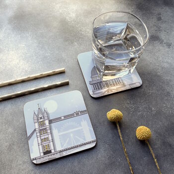 London Set Of Four Coasters, 4 of 8
