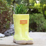 Personalised Large Yellow Welly Boots Planter, thumbnail 1 of 9