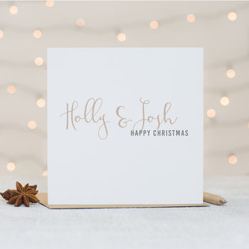 Couple's Personalised Christmas Card, 2 of 4