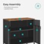 Metal Storage Cabinet With Double Doors And Shelf, thumbnail 8 of 11