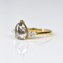 Pear Salt And Pepper Diamond Engagement Ring, thumbnail 2 of 2