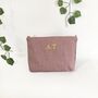 Personalised Makeup Pouch, Lavender Linen Pouch Bag, thumbnail 5 of 6