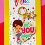 Be You Tiful Brown Girl Keyring/ Bag Charm, thumbnail 1 of 3