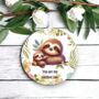 Personalised Sloth Parent And Child Decoration Gift, thumbnail 1 of 3