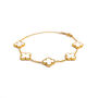 Clover Bracelet Gold/White, thumbnail 3 of 4