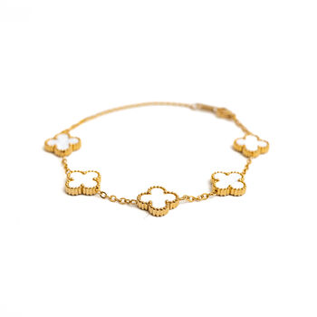 Clover Bracelet Gold/White, 3 of 4