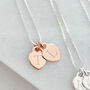 Ss Rg Personalised Dinky Heart Initial Necklace, thumbnail 1 of 4