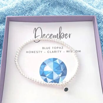 Sterling Silver December Birthstone Bracelet, 4 of 9