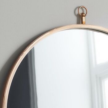 Pink Copper Circular Wall Mirror, 3 of 3