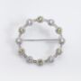 Round Peridot 925 Sterling Silver Brooch, thumbnail 2 of 3