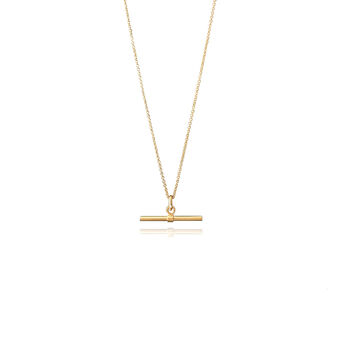Mini T Bar Necklace In 18ct Gold Vermeil Or Sterling Silver, 4 of 7