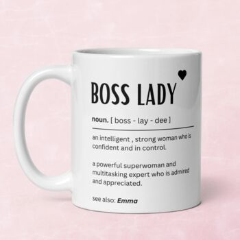 Personalised Boss Lady Mug Promotion Gift, 2 of 5