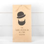 Best Man Personalised Gift Bag, Hat And Beard, thumbnail 1 of 2