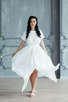 Maxi Linen Wedding Dress, 10 of 12