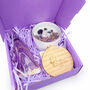 Lavender Gift Box With Candle And Crystal Soap Birthday Gifts For Women, thumbnail 3 of 11