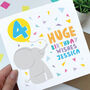 Elephant Child's Birthday Card Any Age, thumbnail 1 of 2