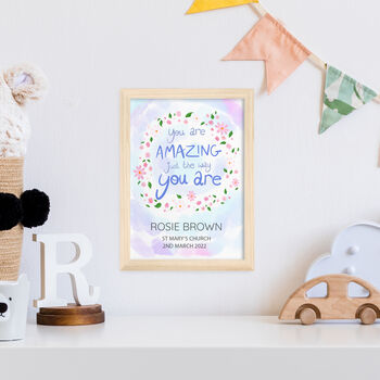 Personalised Amazing Floral Christening Print, 7 of 12