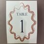 Modern, Fun, Wavy Colourful Table Numbers, thumbnail 5 of 6