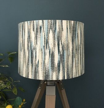 Marine Blue Abstract Drum Lampshade, 10 of 12