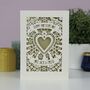 Personalised Papercut Mother's Day Heart Card, thumbnail 5 of 7