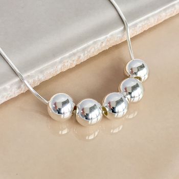 50th Birthday Handmade Silver Bead Necklace, 7 of 7