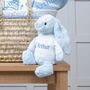 Personalised Blue Baby Gift Basket With Bashful Bunny, thumbnail 3 of 4
