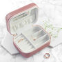 Personalised Wreath Pink Travel Jewellery Case, thumbnail 3 of 12