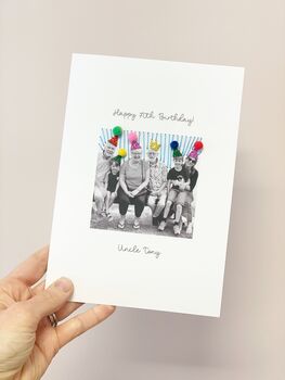Handmade Embroidered Photo Card For Father's Day, 7 of 7