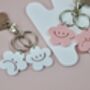 Daisy Keyring Charm Set With Smiley And Grumpy Faces, thumbnail 5 of 5