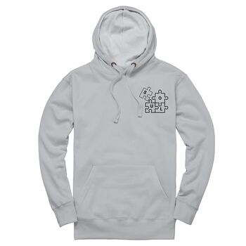 Personalised Soul Mate Unisex Hoodie With Initial On Sleeve, 9 of 12