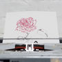 Personalisable Red Rose Typewriter Art Print, thumbnail 9 of 12