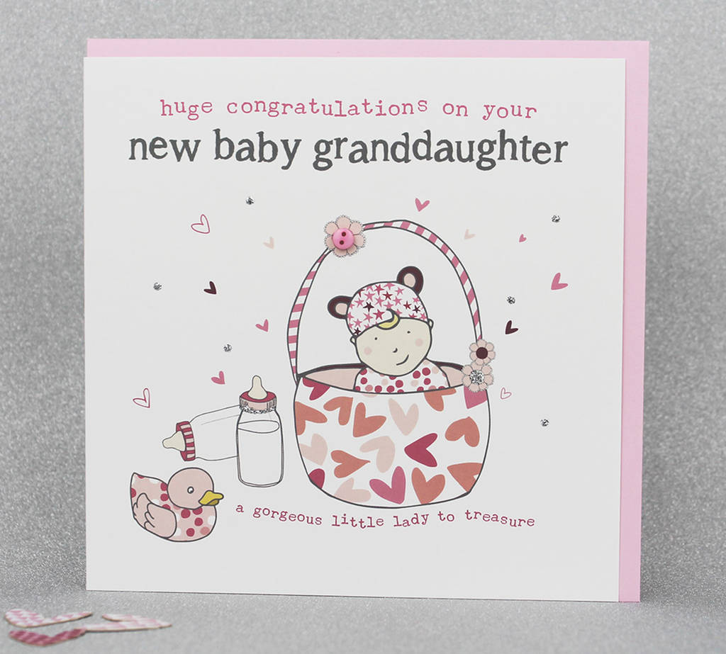 New Baby Grandson Or Granddaughter Card By Molly Mae ...