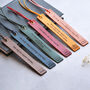 Personalised Wedding Anniversary Leather Bookmark, thumbnail 7 of 9