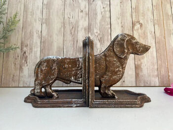 Dachshund Dog Bookends Sausage Dog Ornament Book Holder, 9 of 9