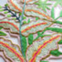 Botanical Fern Embroidery Gold Framed Art, thumbnail 7 of 8